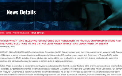 Curtiss-Wright and Teledyne FLIR Defense Press Release Preview